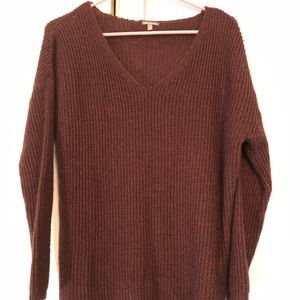 Dark Purple Knit Sweater